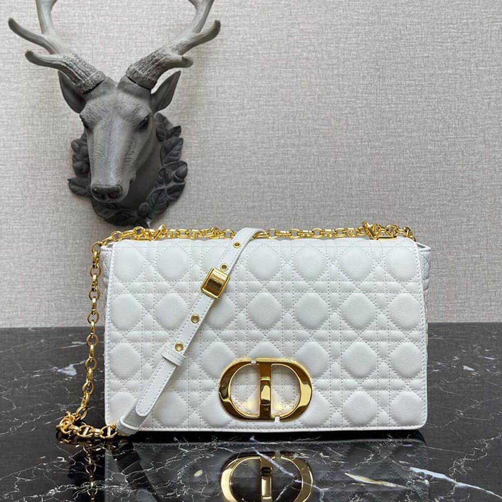 Large Caro Handbag Beige - Image 7