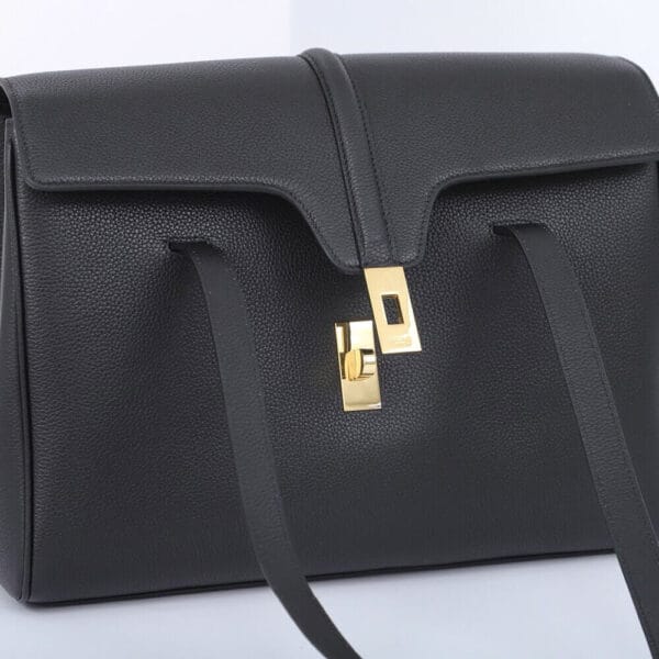 CELINE Medium Soft 16 Bag in Smooth Calfskin(High-end Grade) black - Image 7