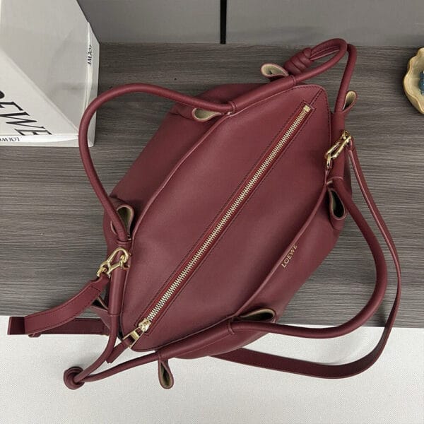 Loewe Small Paseo bag in shiny nappa calfskin(high-end grade) Red - Image 6