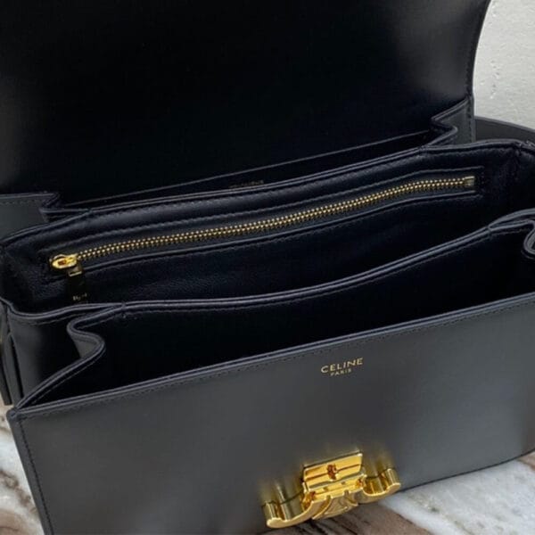 CELINE CLASSIQUE TRIOMPHE BAG IN CALFSKIN black - Image 8