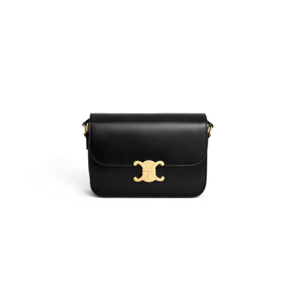 CELINE CLASSIQUE TRIOMPHE BAG IN CALFSKIN black