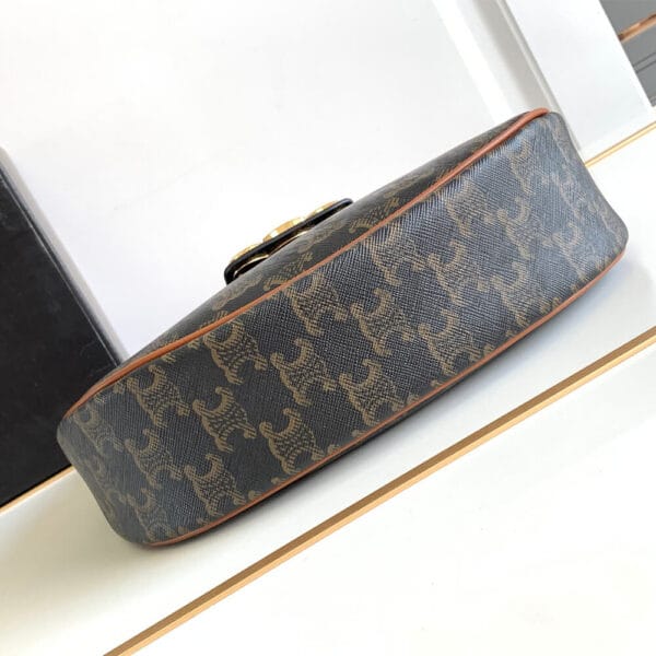 CELINE AVA TRIOMPHE medium bag with logo print black - Image 5