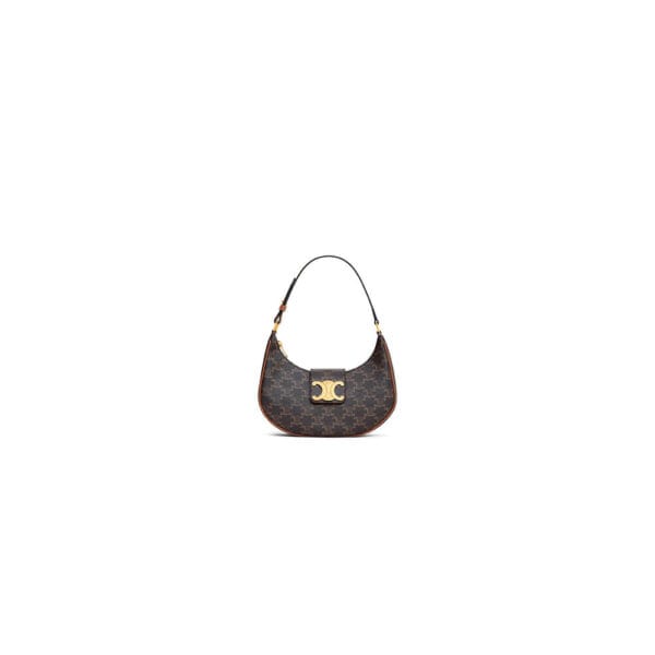 CELINE AVA TRIOMPHE medium bag with logo print black