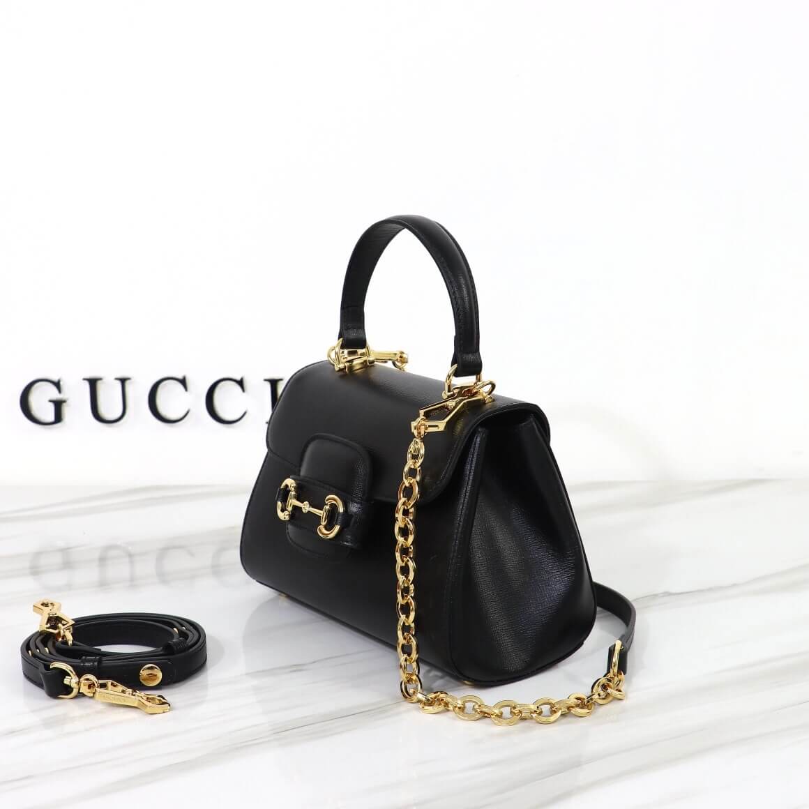 GUCCI horsebit 1955 mini bag black - Image 3