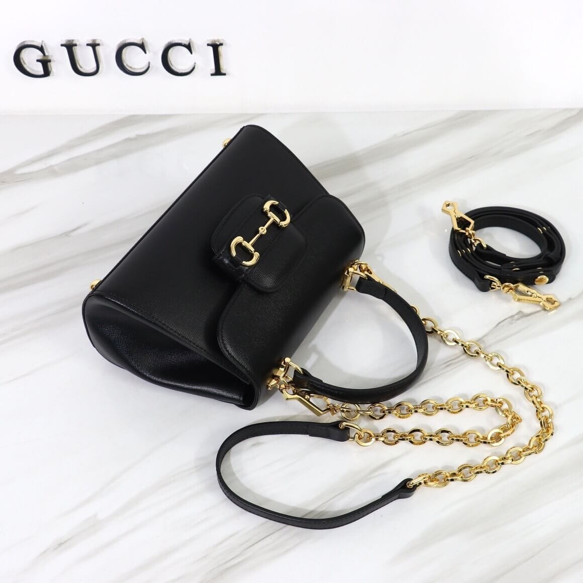 GUCCI horsebit 1955 mini bag black - Image 5