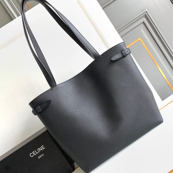 CELINE CABAS ANAÏS Medium bag in grained calfskin black - Image 4