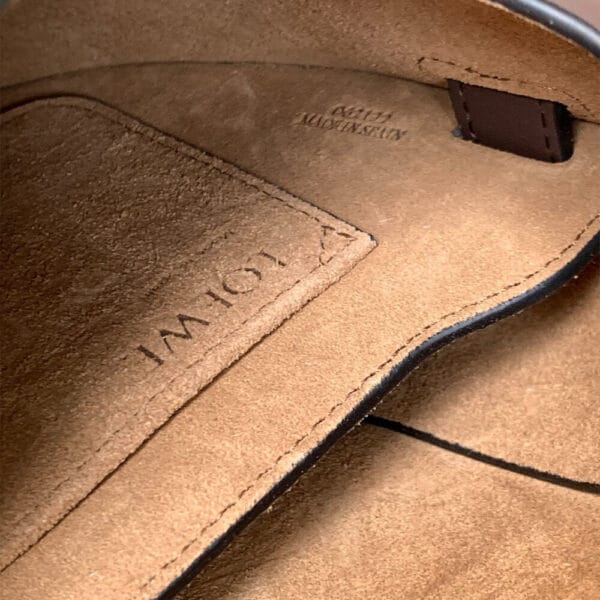 Loewe Small Gate bag in soft calfskin and jacquard Khaki - Image 7