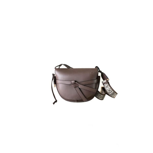 Loewe Small Gate bag in soft calfskin and jacquard Khaki