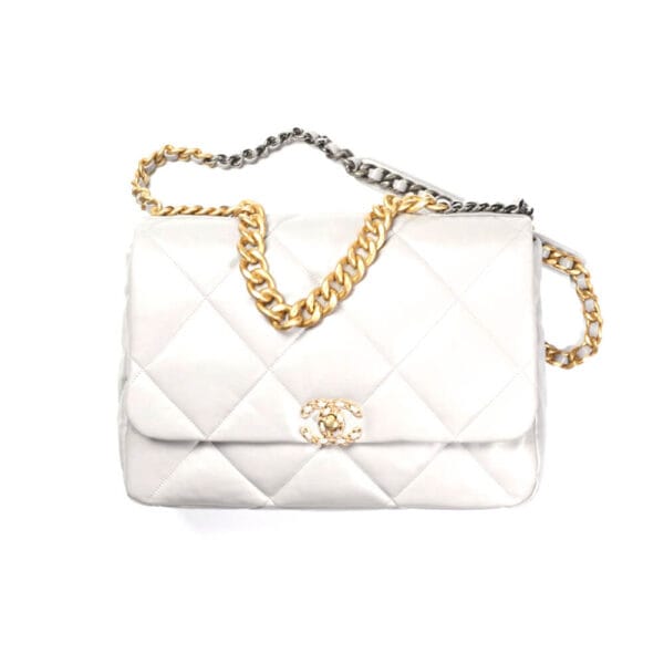 CHANEL 19 MAXI HANDBAG Beige