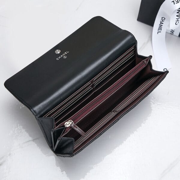 Chanel classic long wallet black - Image 8