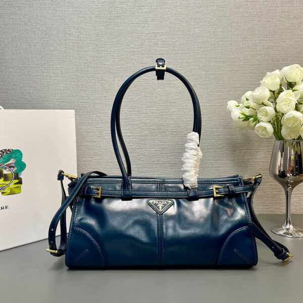 Prada Medium leather handbag(high-end grade) Dark Olive - Image 2