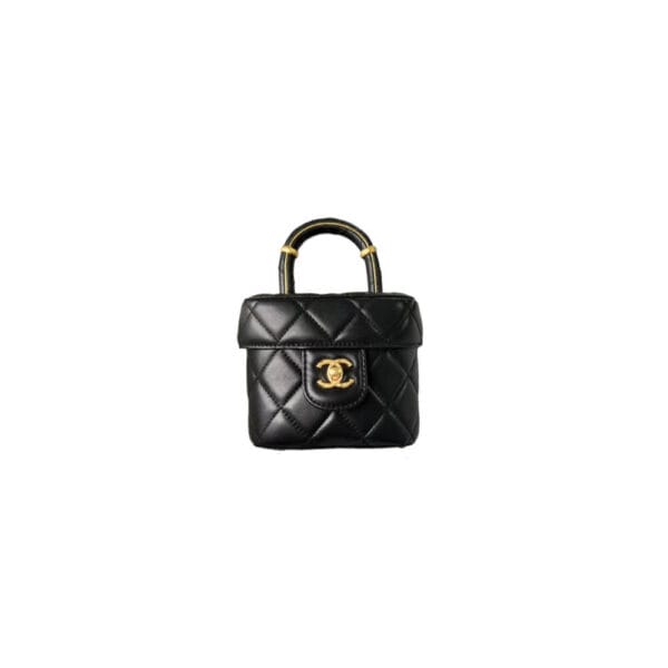 Chanel 23S handle cosmetic bag(high-end grade) black