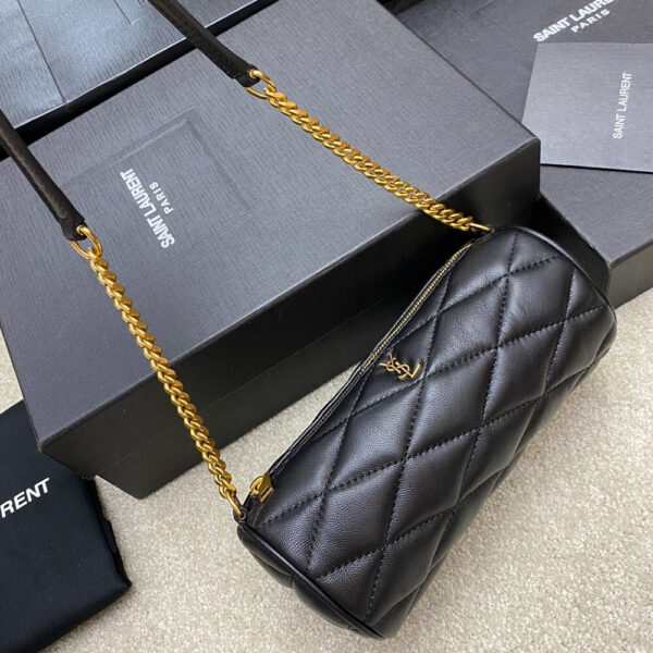 YSL SADE MINI TUBE BAG IN QUILTED LAMBSKIN black - Image 5