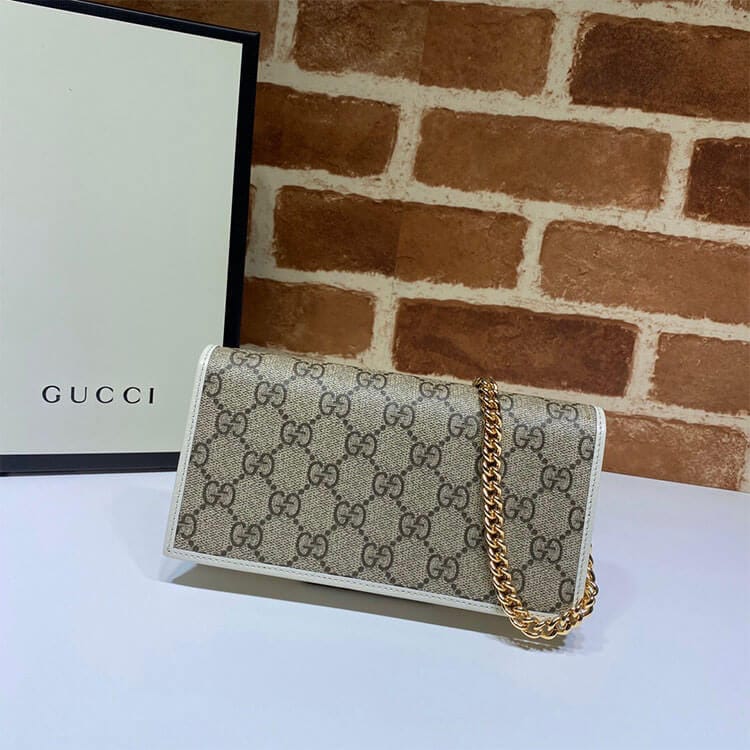 Gucci Horsebit 1955 Wallet With Chain Beige - Image 3