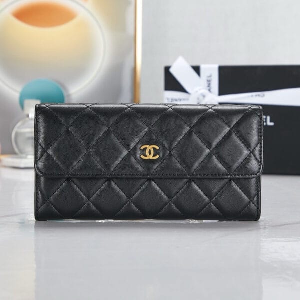Chanel classic long wallet black - Image 2