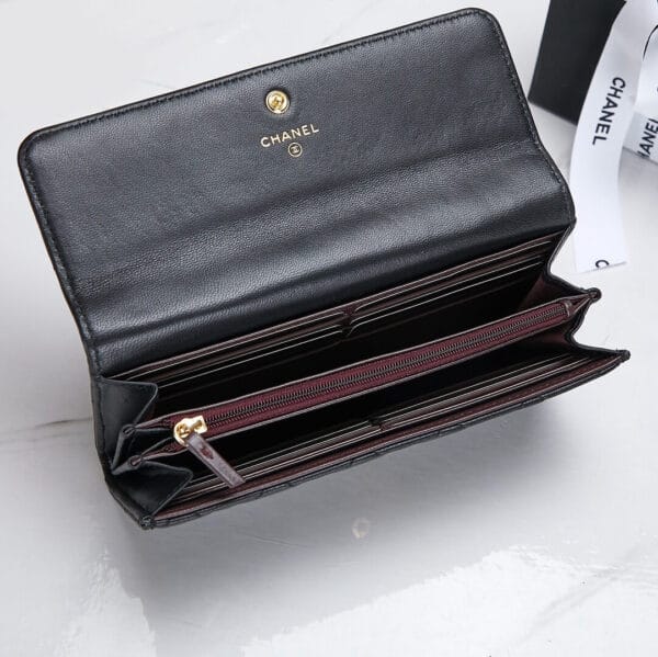 Chanel classic long wallet black - Image 8