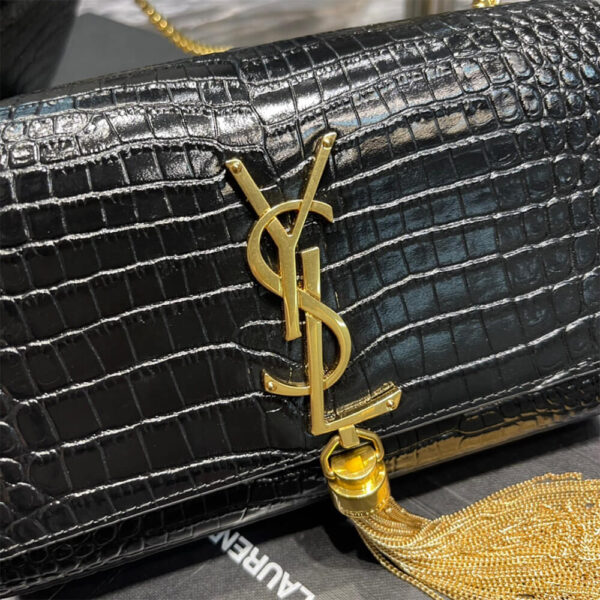 YSL KATE EMBOSSED SHOULDER BAG black - Image 7