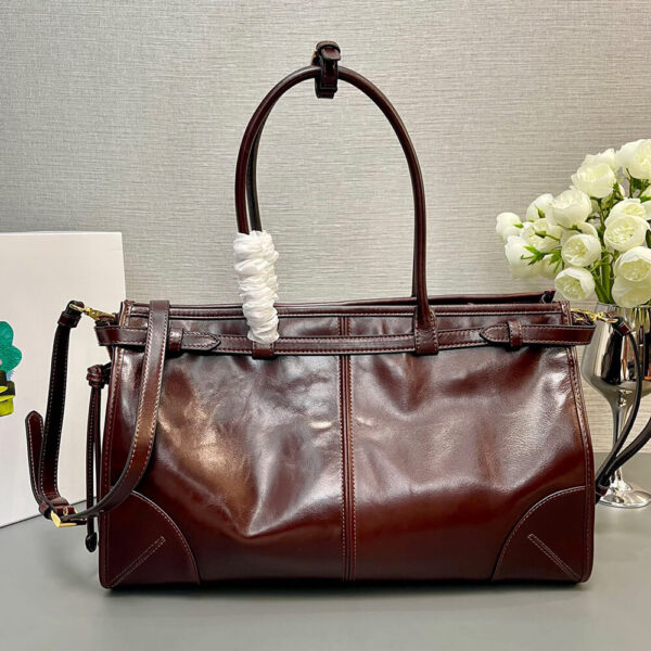 Prada Large leather handbag(high-end grade) Red - Image 4