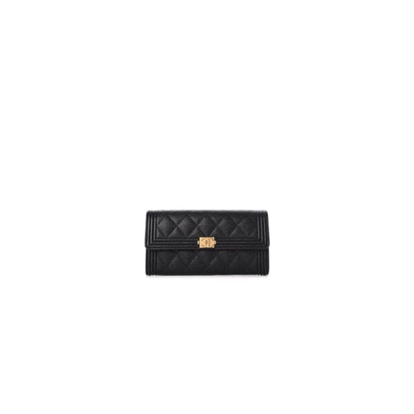 Chanel classic long wallet black