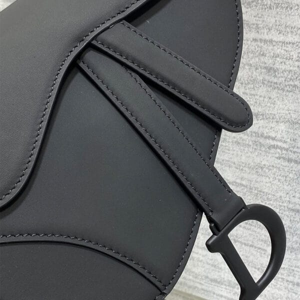 Dior Mini Saddle Bag with Strap(high-end grade) black - Image 6