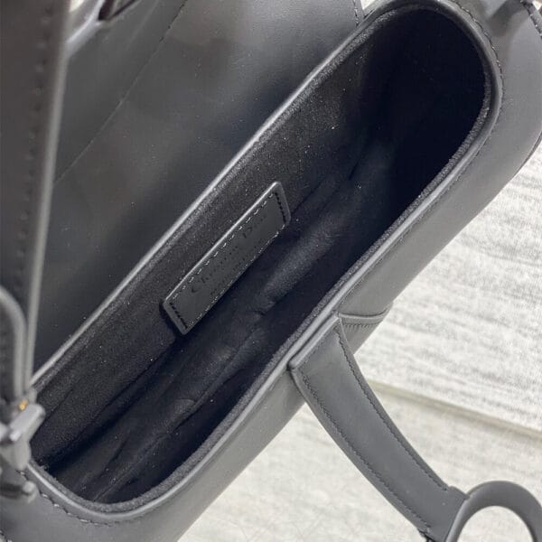Dior Mini Saddle Bag with Strap(high-end grade) black - Image 8