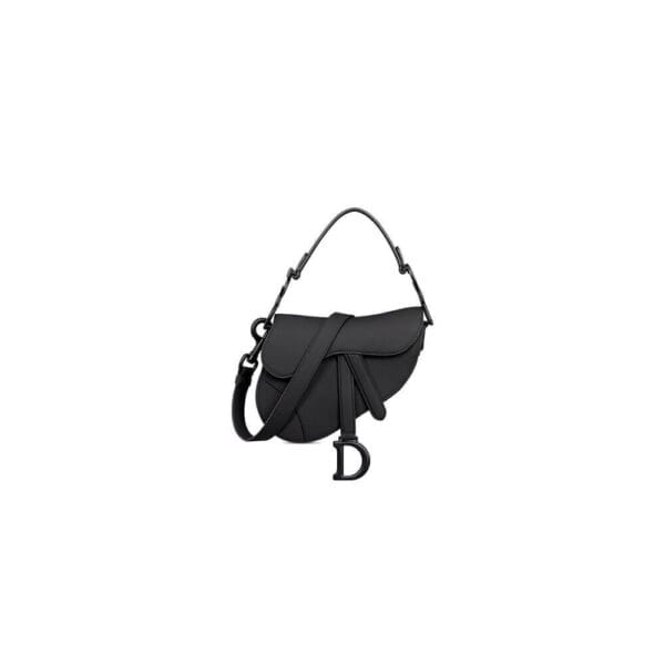 Dior Mini Saddle Bag with Strap(high-end grade) black