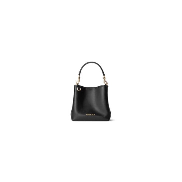 GG Emblem mini bucket bag black