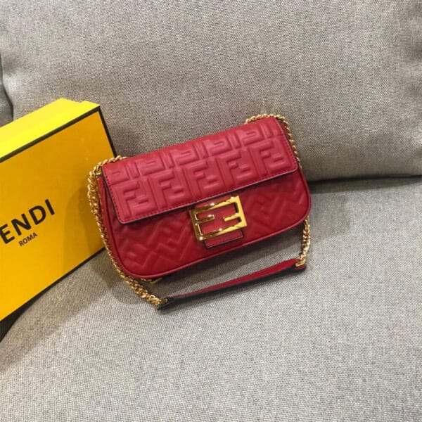 Fendi Baguette Chain Midi Khaki - Image 2