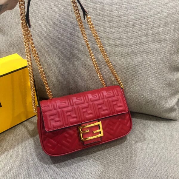 Fendi Baguette Chain Midi Khaki - Image 8