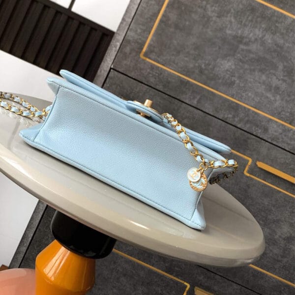 CHANEL Small Flap Bag(high-end grade) Lake Blue - Image 5
