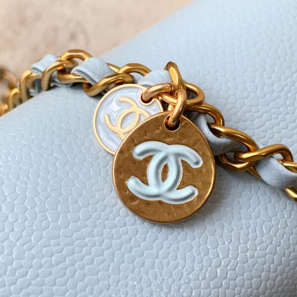 CHANEL Small Flap Bag(high-end grade) Lake Blue - Image 7