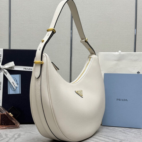 Prada Large leather shoulder bag Beige - Image 3