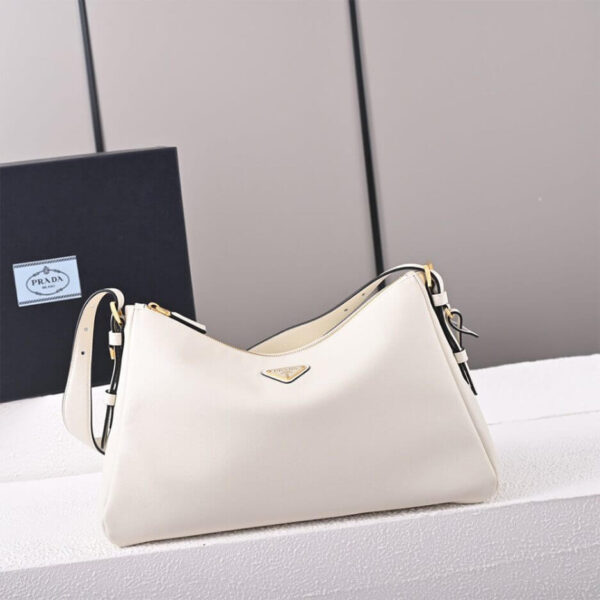 Prada Aimee large leather shoulder bag Beige - Image 2