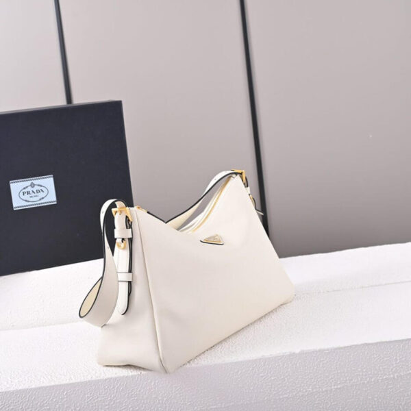 Prada Aimee large leather shoulder bag Beige - Image 3