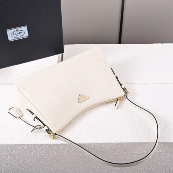 Prada Aimee large leather shoulder bag Beige - Image 6