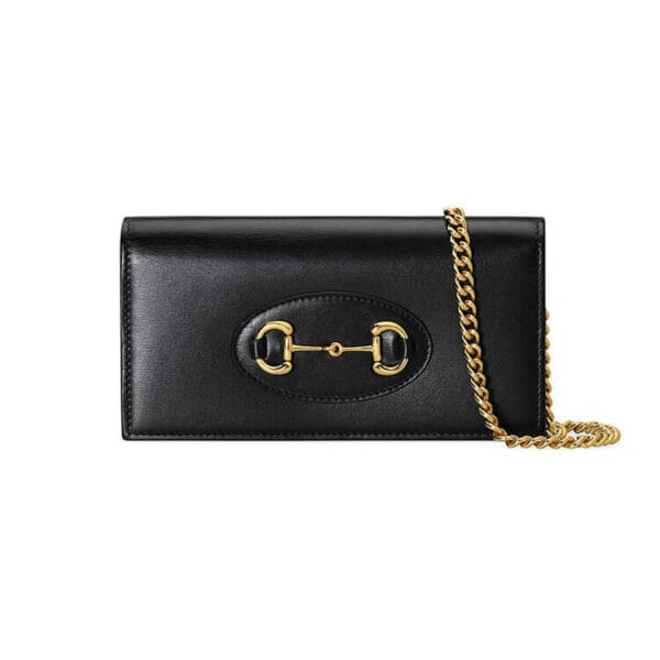 Gucci Horsebit 1955 Wallet With Chain black