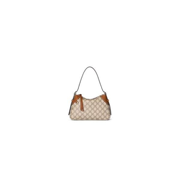 GG Emblem small shoulder bag Beige