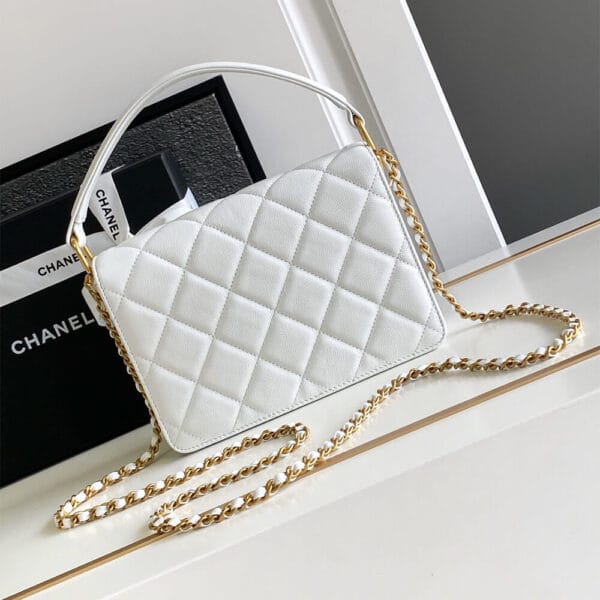 Chanel Small Handbag Lake Blue - Image 4