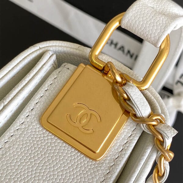 Chanel Small Handbag Lake Blue - Image 7