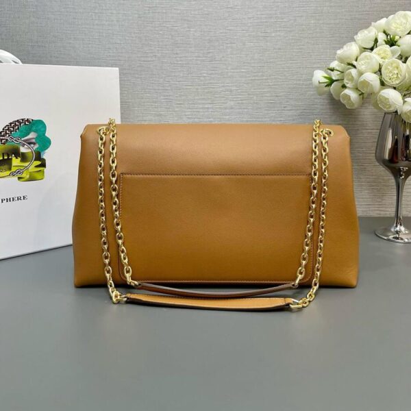 Prada Medium leather shoulder bag (High-end Grade) Khaki - Image 4