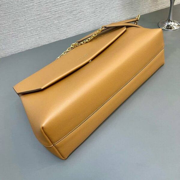 Prada Medium leather shoulder bag (High-end Grade) Khaki - Image 5
