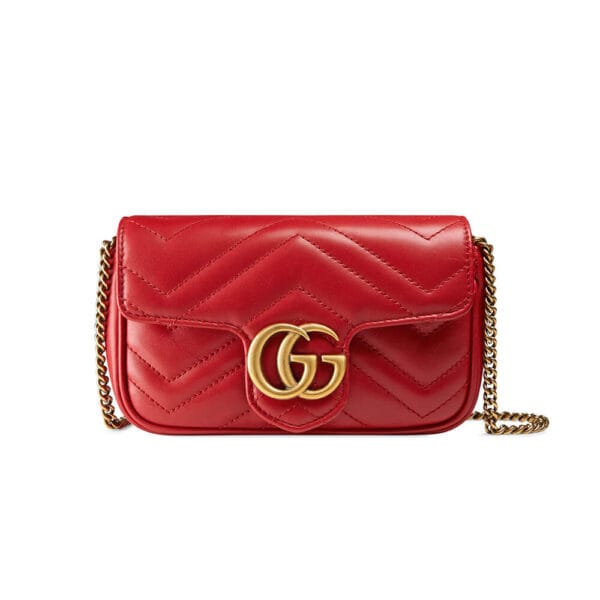 GG Marmont matelasse leather super mini bag Khaki