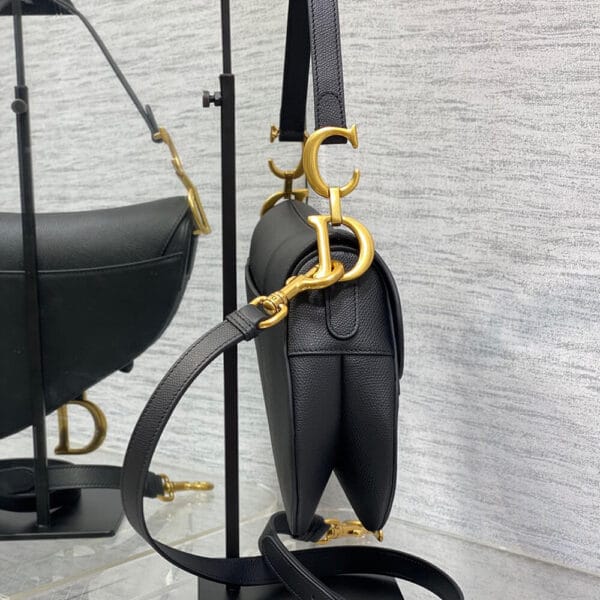 Dior Saddle Bag with Strap black - Image 3