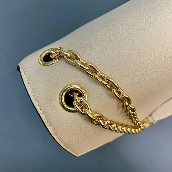 Prada Medium leather shoulder bag (High-end Grade) Beige - Image 6