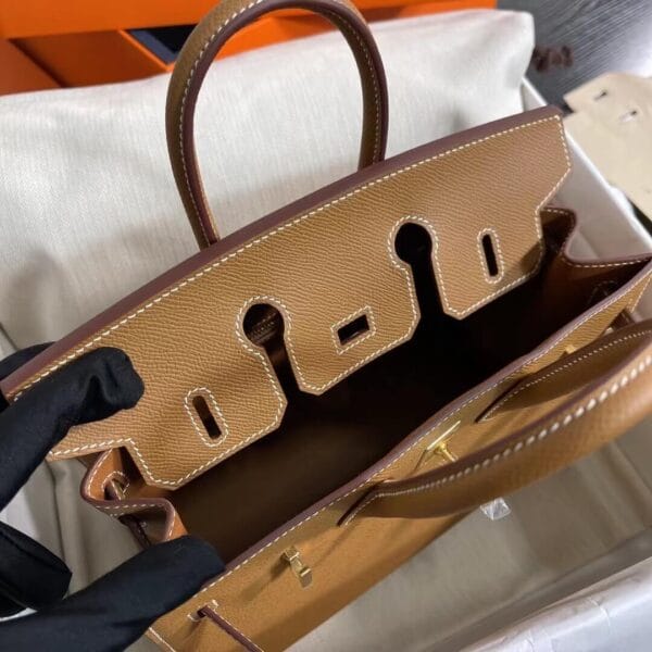 Hermès Birkin 25 Sellier(High-end Grade) Khaki - Image 8