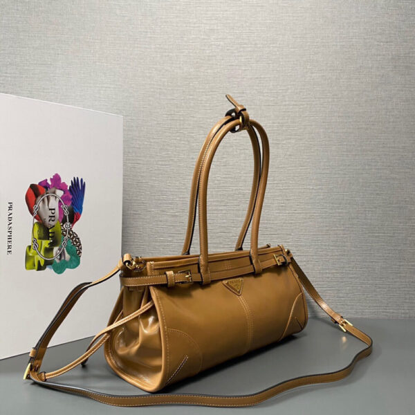Prada Medium leather handbag(high-end grade) Lake Blue - Image 3