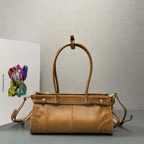 Prada Medium leather handbag(high-end grade) Lake Blue - Image 4