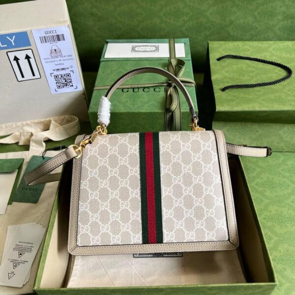 Gucci Ophidia small top handle bag Beige - Image 3