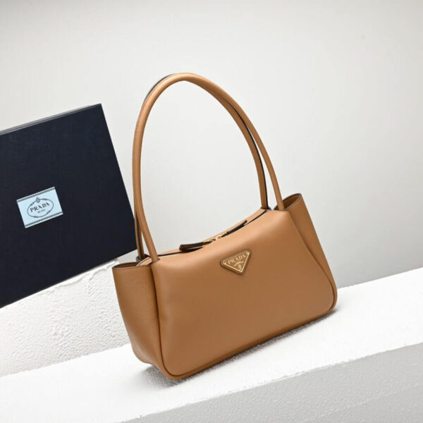 Prada Medium leather handbag Khaki - Image 3