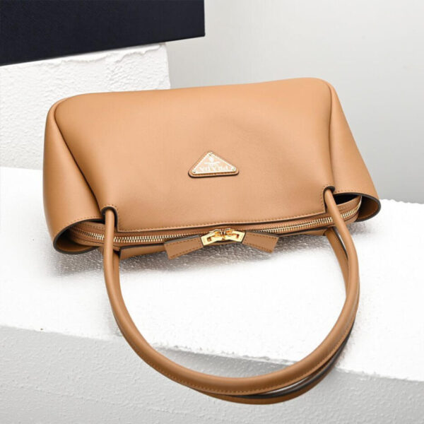 Prada Medium leather handbag Khaki - Image 6